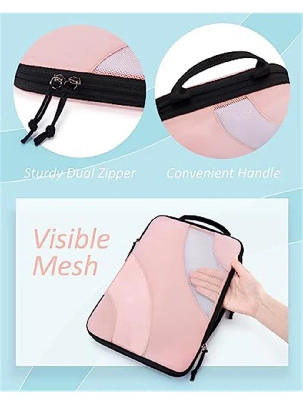 Compression Packing Cubes Travel Organizer Set Luggage Suitcase Storage Bags